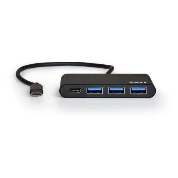 Port USB Type-C to 3 x USB3.0 and 1 x Type-C PD 30cm 4 Port Hub - Black - Image 2