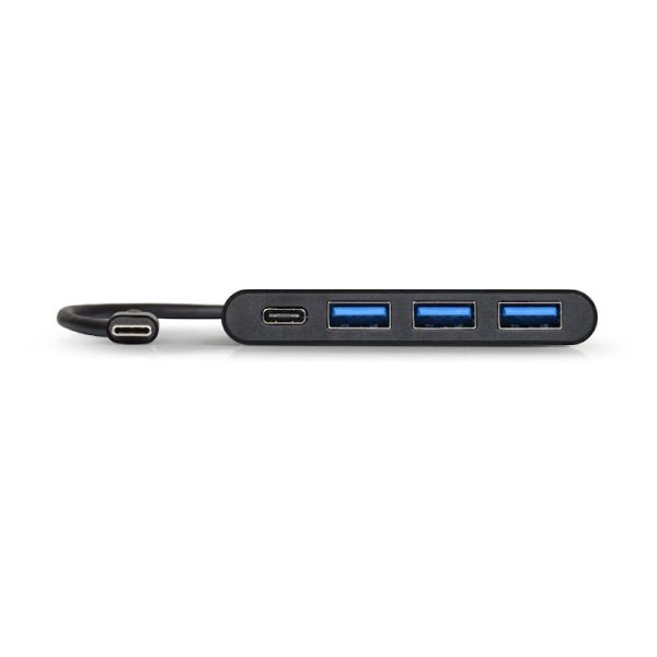 Port USB Type-C to 3 x USB3.0 and 1 x Type-C PD 30cm 4 Port Hub - Black - Image 3