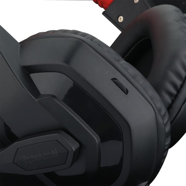 REDRAGON Over-Ear ARES Aux Gaming Headset - Black - Image 4