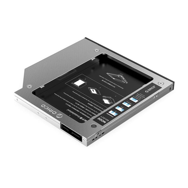 ORICO 9.0mm/9.2mm/9.5mm SATA3.0 Optical Caddy Drive - Silver - Image 2