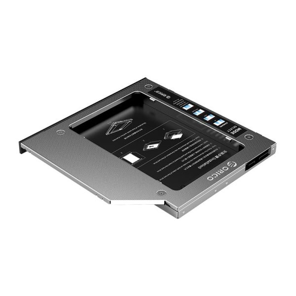 ORICO 9.0mm/9.2mm/9.5mm SATA3.0 Optical Caddy Drive - Silver - Image 3