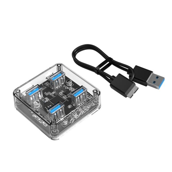 ORICO 4 Port USB Hub Transparent 1M - Image 5