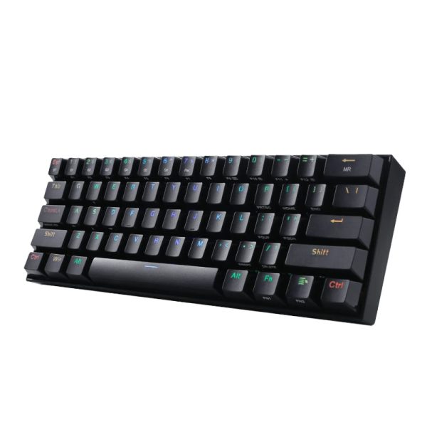 REDRAGON DRACONIC PRO Mechanical 61 Key|Bluetooth 5.0|RGB 9 Colour Modes|Rechargable Battery|Type-C Charging Cable Gaming Keyboard - Black - Image 2